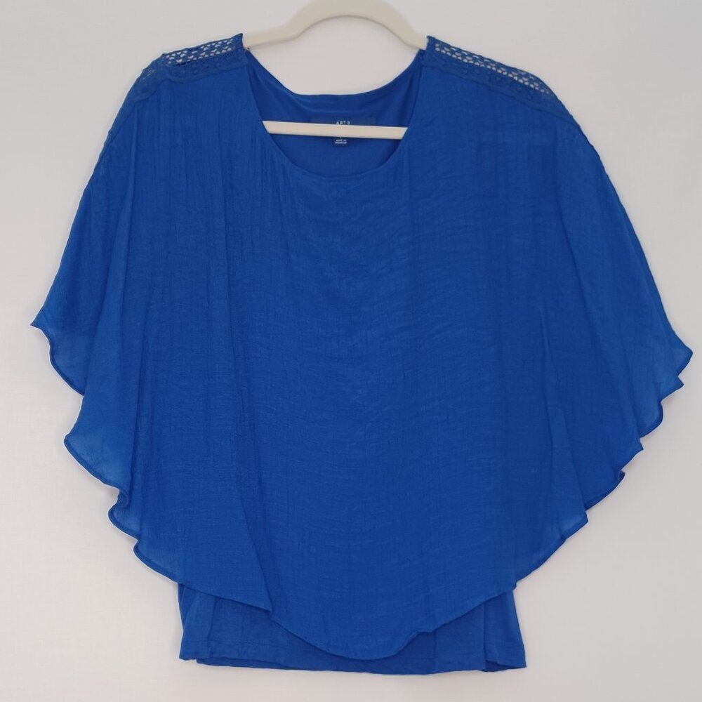 Women's Apt 9 Blouse with attached blue tank‎ top Size Large